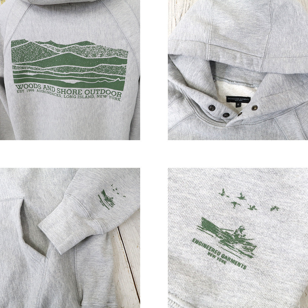 ENGINEERED GARMENTS : Raglan Hoodie-Ride (H.Grey)