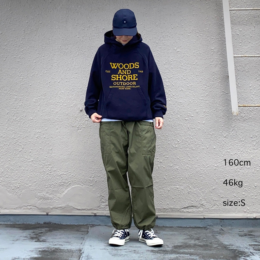ENGINEERED GARMENTS : Raglan Hoodie-Woods (Navy)