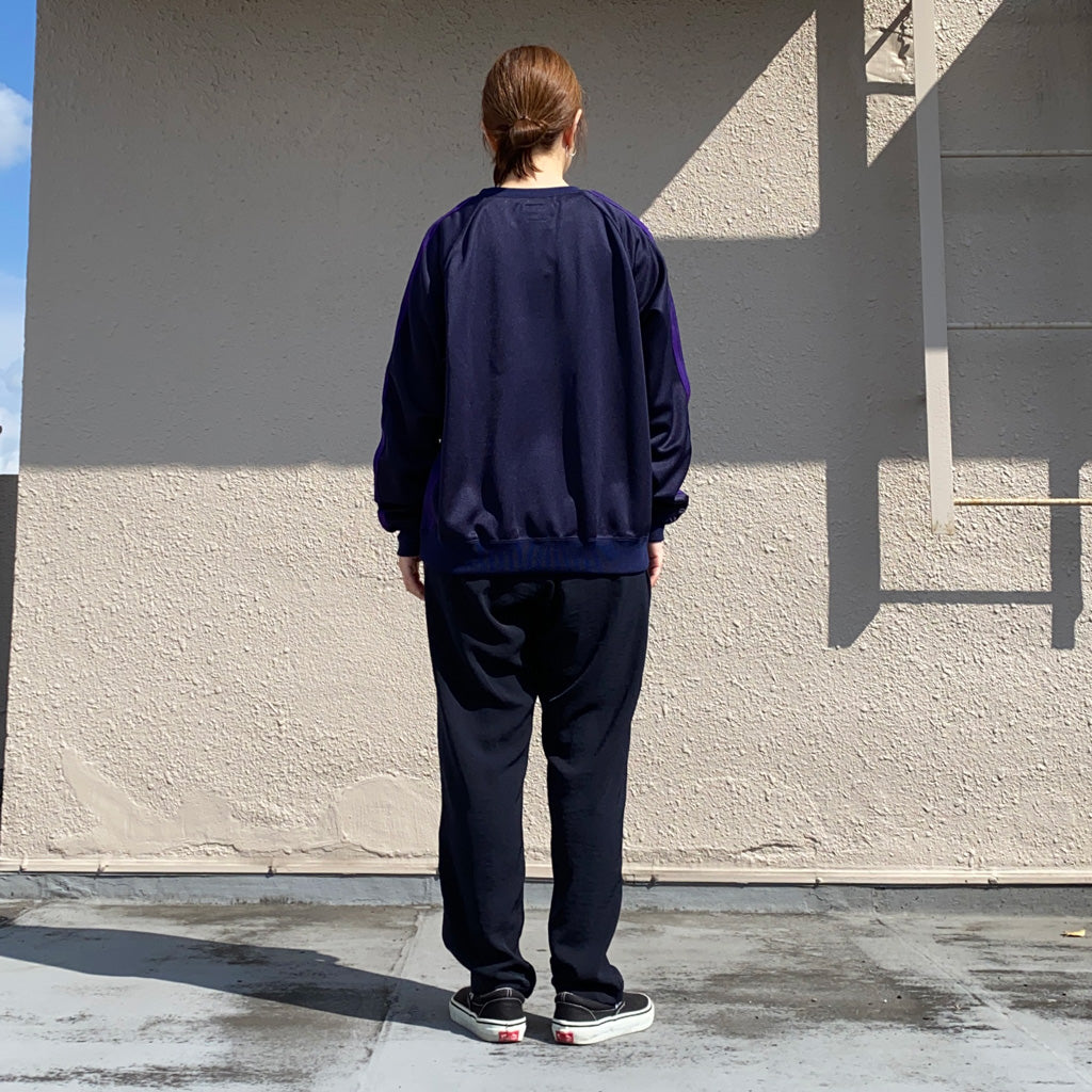 Needles『Track Crew Neck Shirt-Poly Smooth』(Navy) – Reggieshop