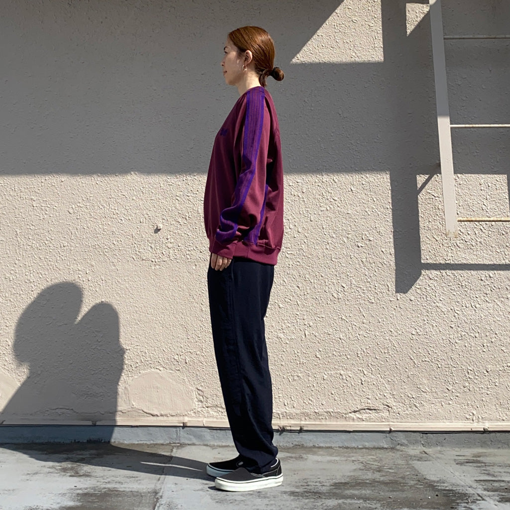 Needles『Track Crew Neck Shirt-Poly Smooth』(Wine)