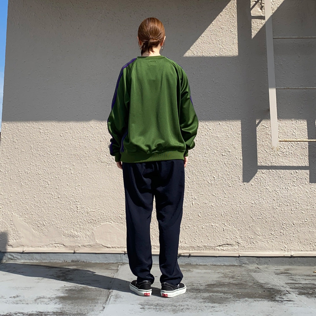 Needles『Track Crew Neck Shirt-Poly Smooth』(Ivy Green)