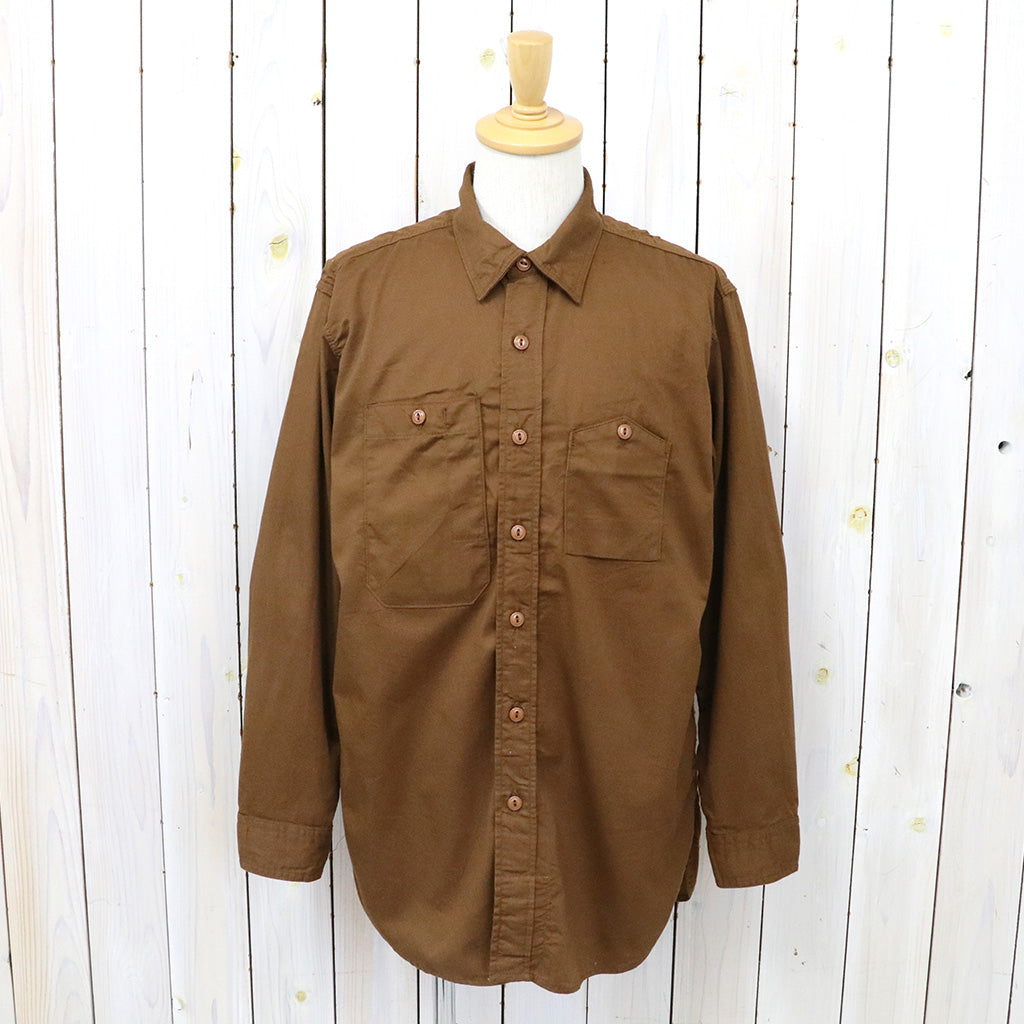 ENGINEERED GARMENTS : Work Shirt-Cotton Micro Sanded Twill (Brown)