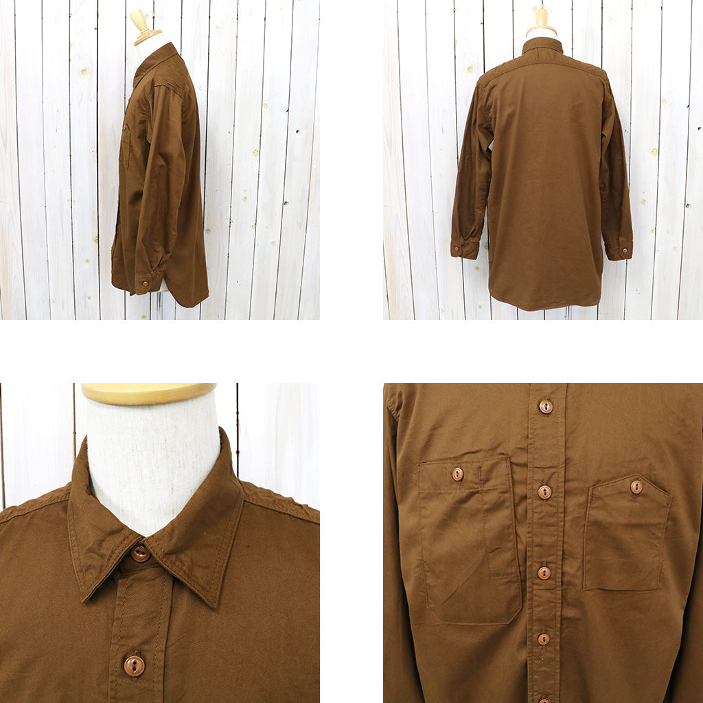ENGINEERED GARMENTS : Work Shirt-Cotton Micro Sanded Twill (Brown)