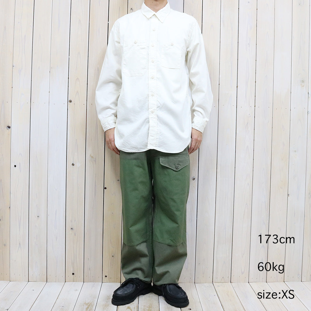 ENGINEERED GARMENTS : Work Shirt-Cotton Micro Sanded Twill (Ivory)