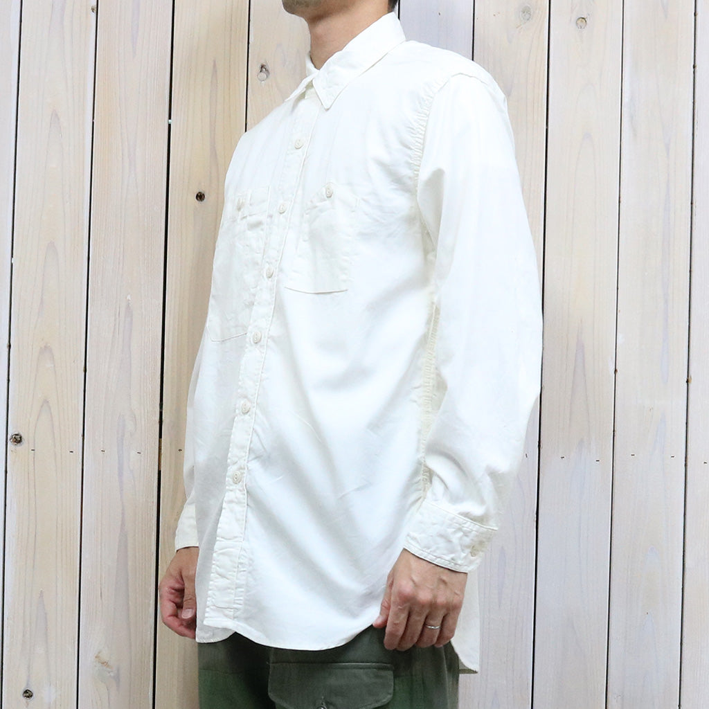 ENGINEERED GARMENTS : Work Shirt-Cotton Micro Sanded Twill (Ivory)