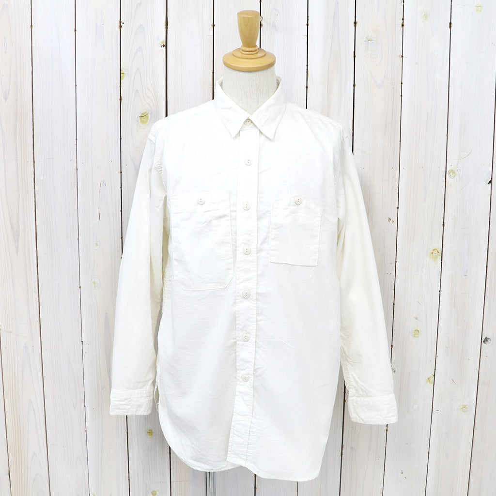 ENGINEERED GARMENTS : Work Shirt-Cotton Micro Sanded Twill (Ivory)