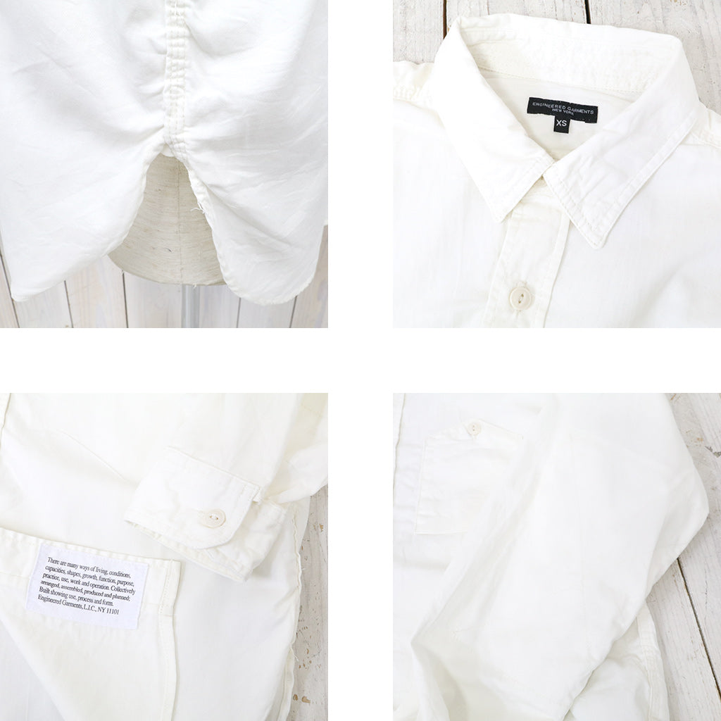 ENGINEERED GARMENTS : Work Shirt-Cotton Micro Sanded Twill (Ivory)