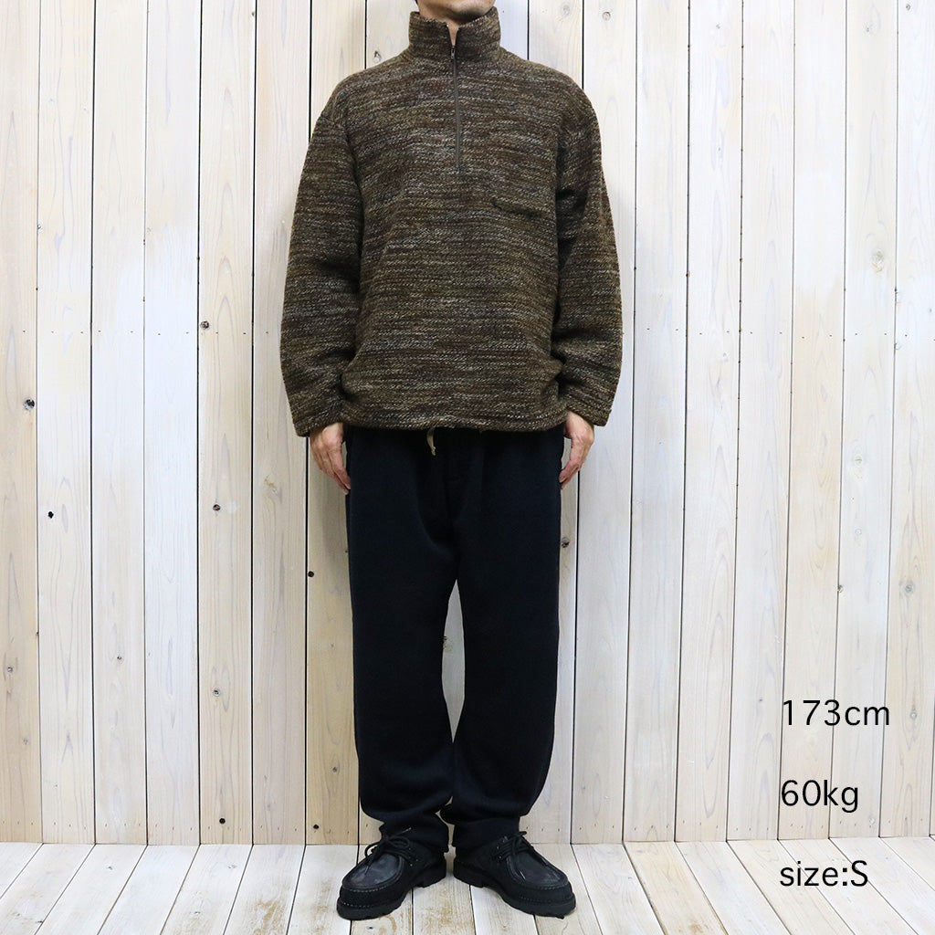 ENGINEERED GARMENTS『Zip Mock Neck-Poly Wool Melange Knit』(Brown)