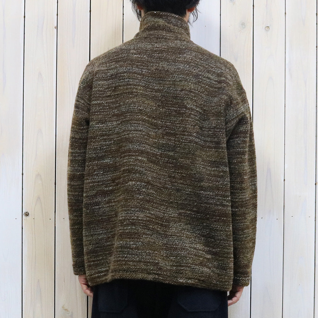 ENGINEERED GARMENTS『Zip Mock Neck-Poly Wool Melange Knit』(Brown)