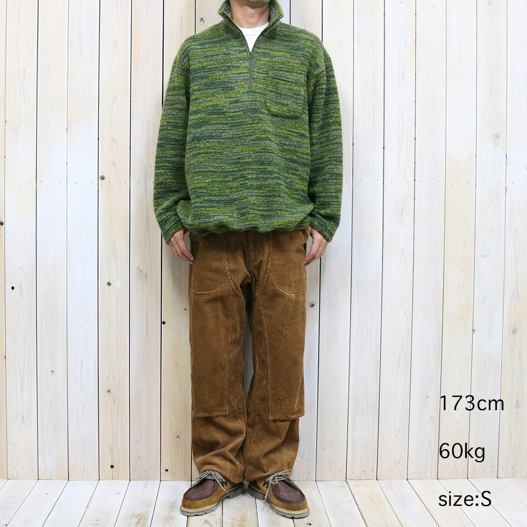 ENGINEERED GARMENTS『Zip Mock Neck-Poly Wool Melange Knit』(Green)