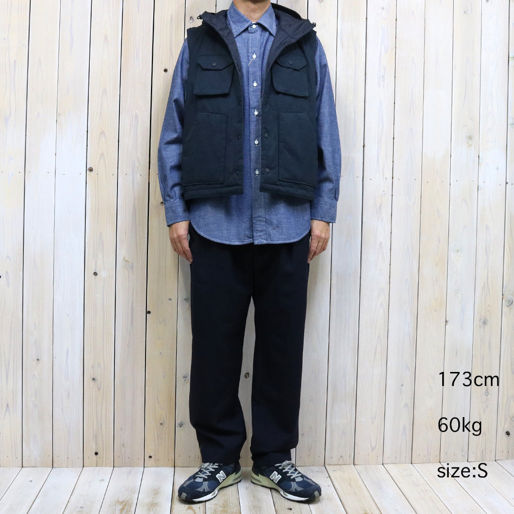 ENGINEERED GARMENTS : Field Vest-PC Coated Cloth (Dk.Navy)