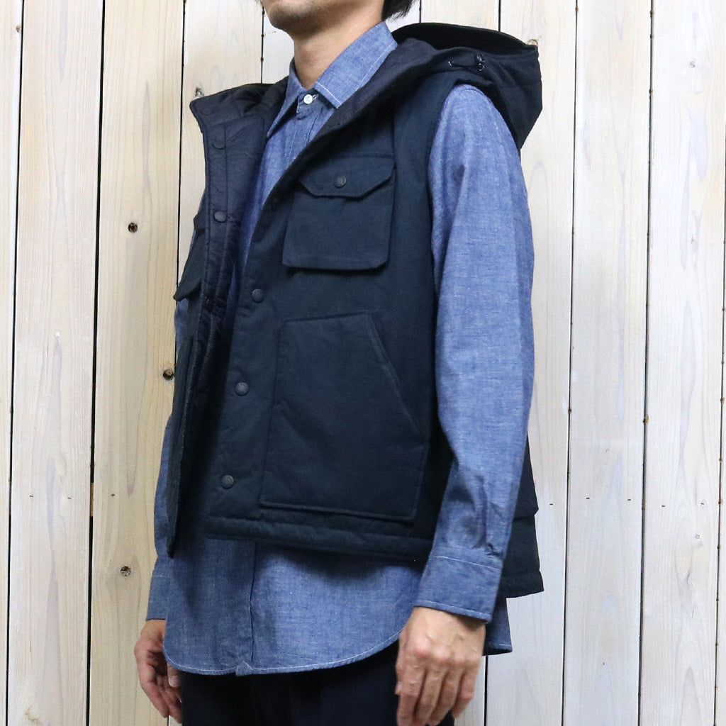 ENGINEERED GARMENTS : Field Vest-PC Coated Cloth (Dk.Navy)