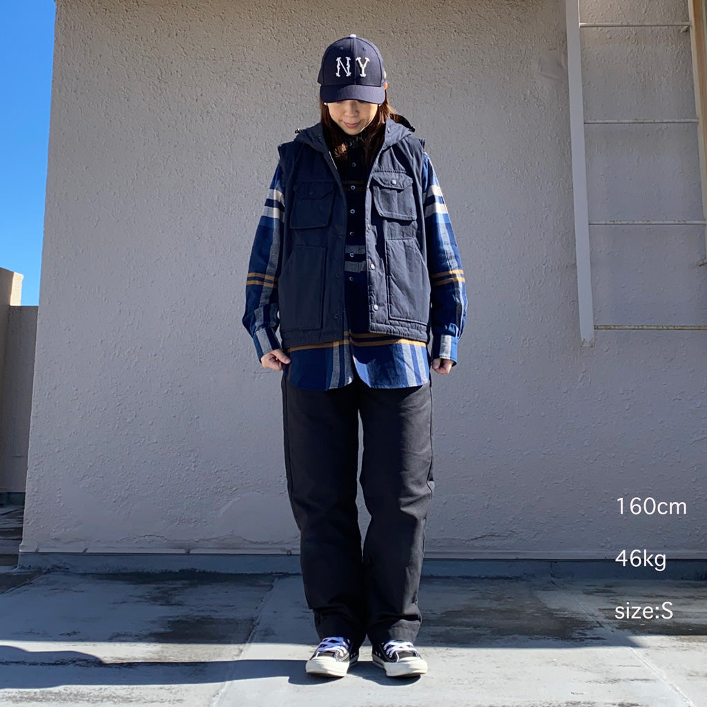 ENGINEERED GARMENTS : Field Vest-PC Coated Cloth (Dk.Navy)
