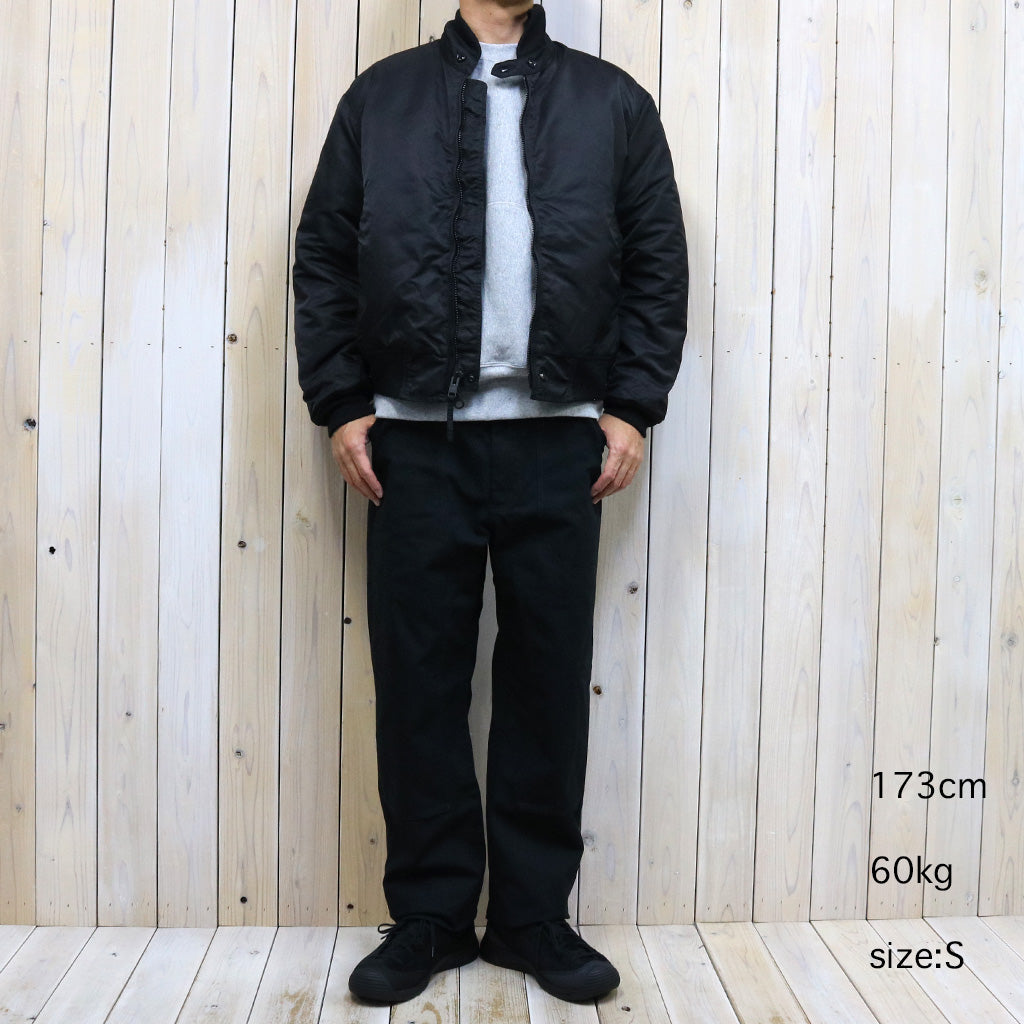 ENGINEERED GARMENTS : LL Jacket-Flight Satin Nylon (Black)