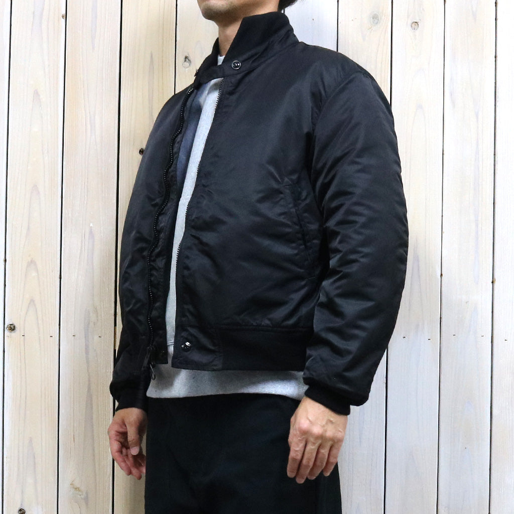 ENGINEERED GARMENTS : LL Jacket-Flight Satin Nylon (Black)