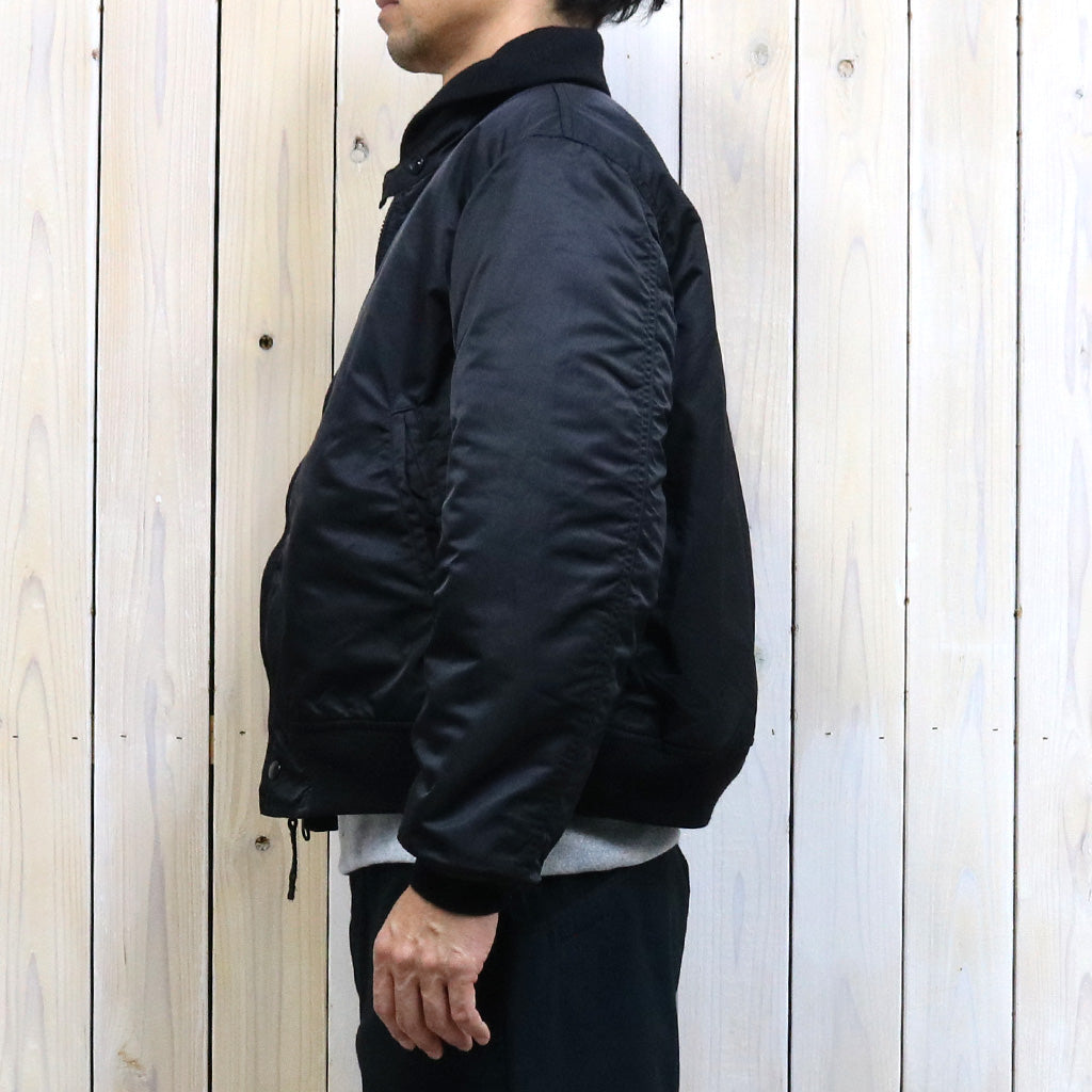 ENGINEERED GARMENTS : LL Jacket-Flight Satin Nylon (Black)