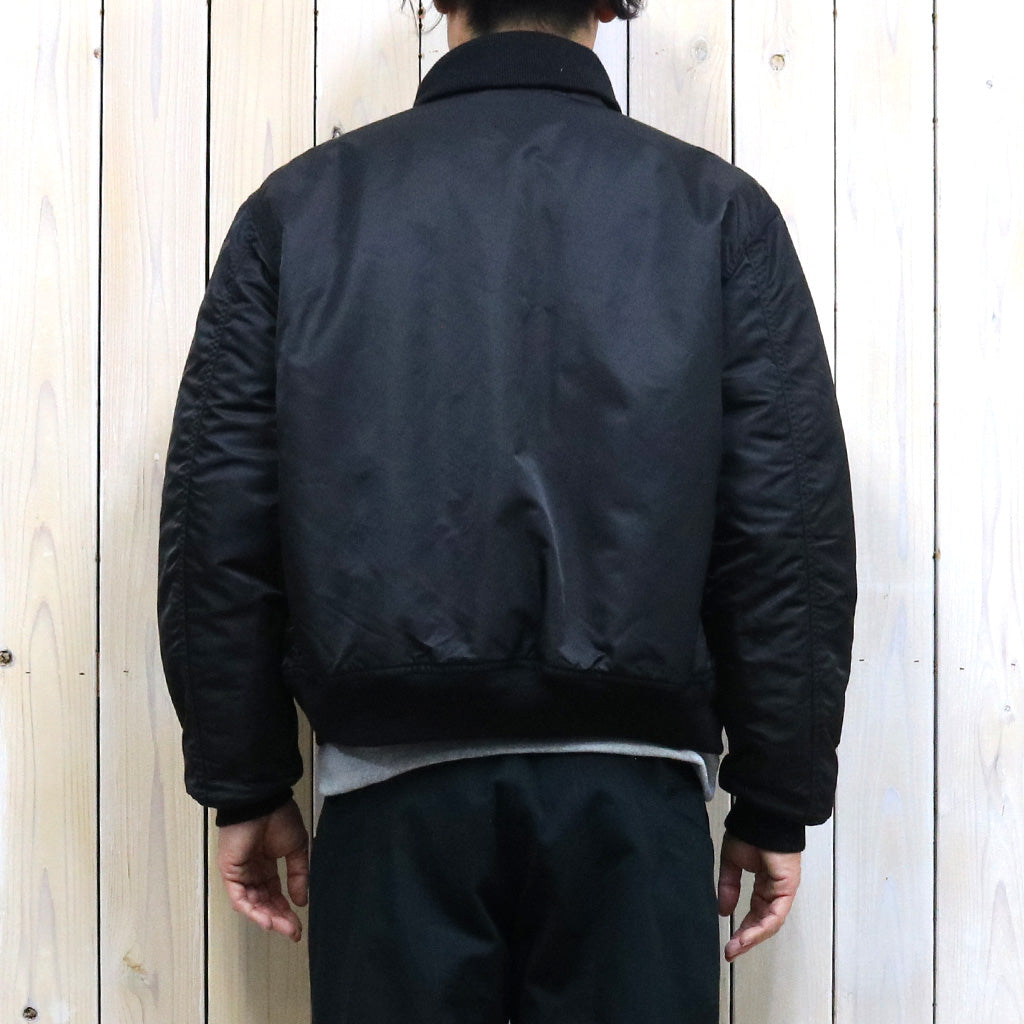 ENGINEERED GARMENTS : LL Jacket-Flight Satin Nylon (Black)