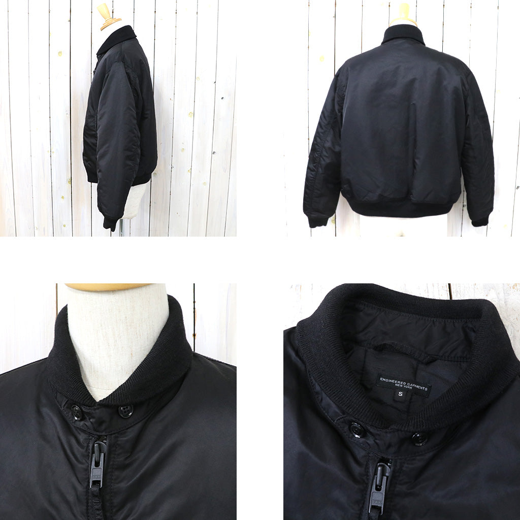 ENGINEERED GARMENTS : LL Jacket-Flight Satin Nylon (Black)