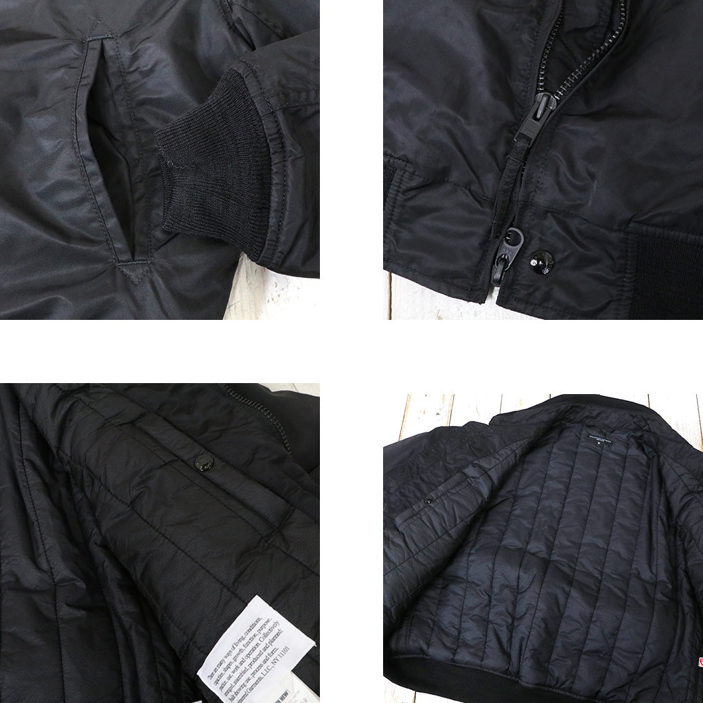 ENGINEERED GARMENTS : LL Jacket-Flight Satin Nylon (Black)