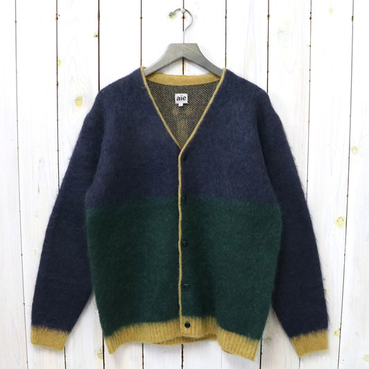 AiE『Mohair Cardigan-Color Panel』(Navy/Green)