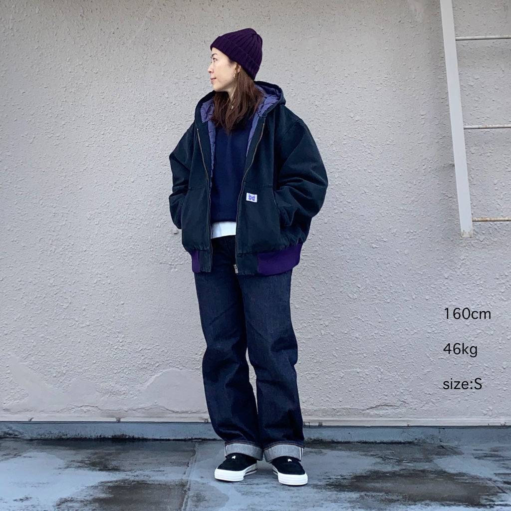 Needles『Zipped Work Hoody-16oz Cotton Canvas』(Black)