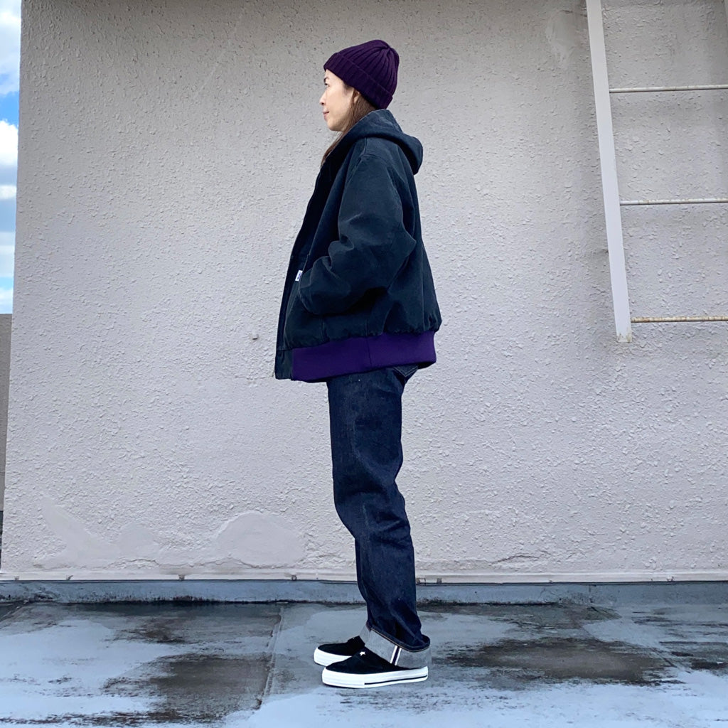 Needles『Zipped Work Hoody-16oz Cotton Canvas』(Black)