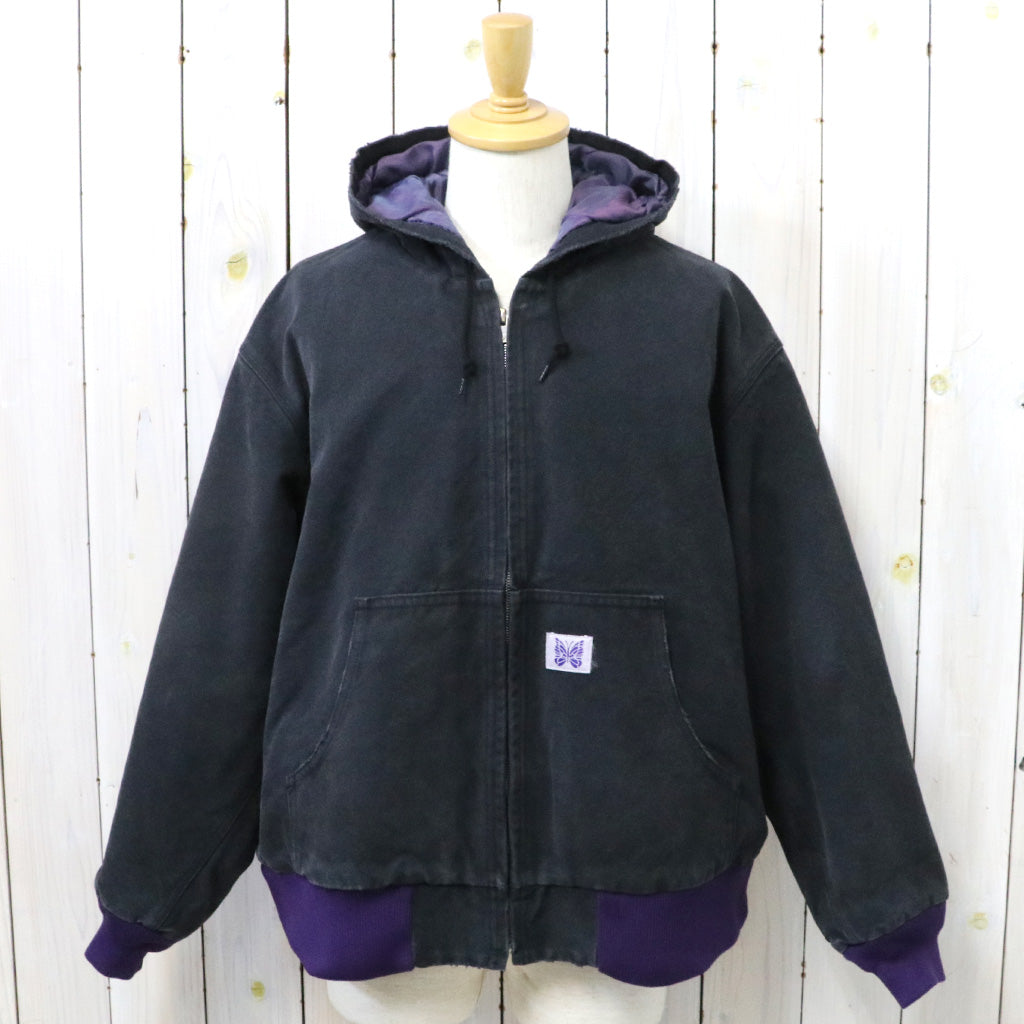 Needles『Zipped Work Hoody-16oz Cotton Canvas』(Black)