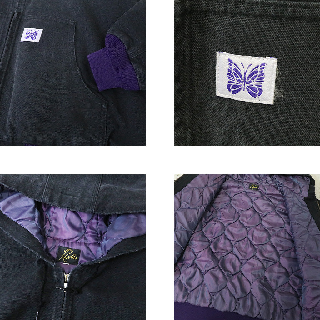 Needles『Zipped Work Hoody-16oz Cotton Canvas』(Black)