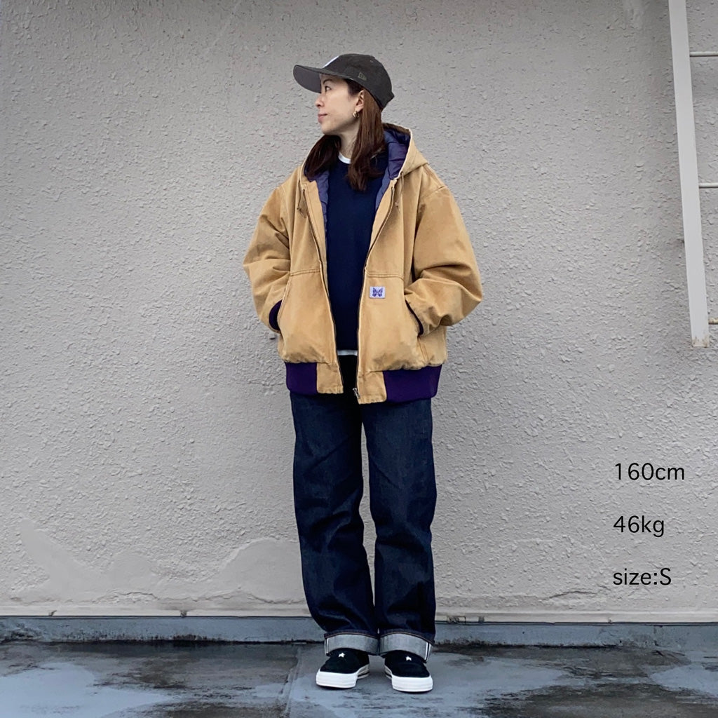 Needles『Zipped Work Hoody-16oz Cotton Canvas』(Brown)