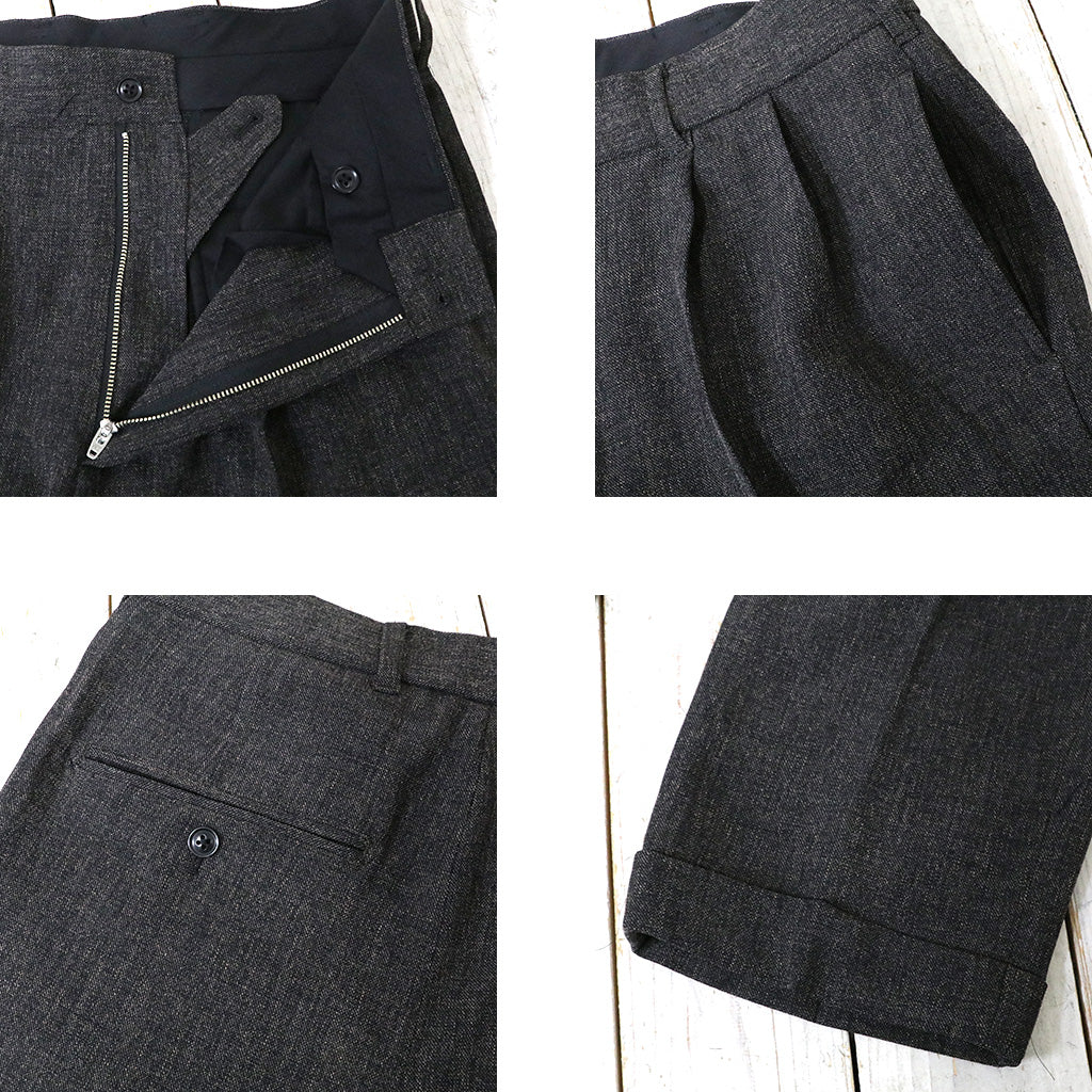 Needles『Tucked Trouser-PE/PU Stretch Twill』(Black)