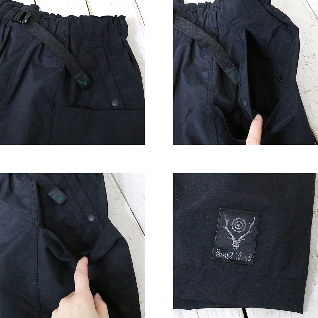 SOUTH2 WEST8 : Belted C.S. Short-Nylon Taffeta (Black)