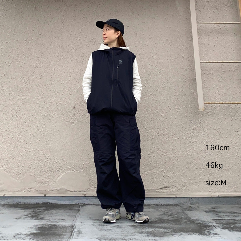 SOUTH2 WEST8『Packable Vest-Nylon Typewriter』(Black)