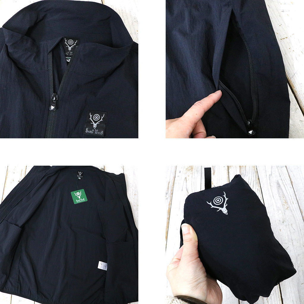 SOUTH2 WEST8『Packable Vest-Nylon Typewriter』(Black)