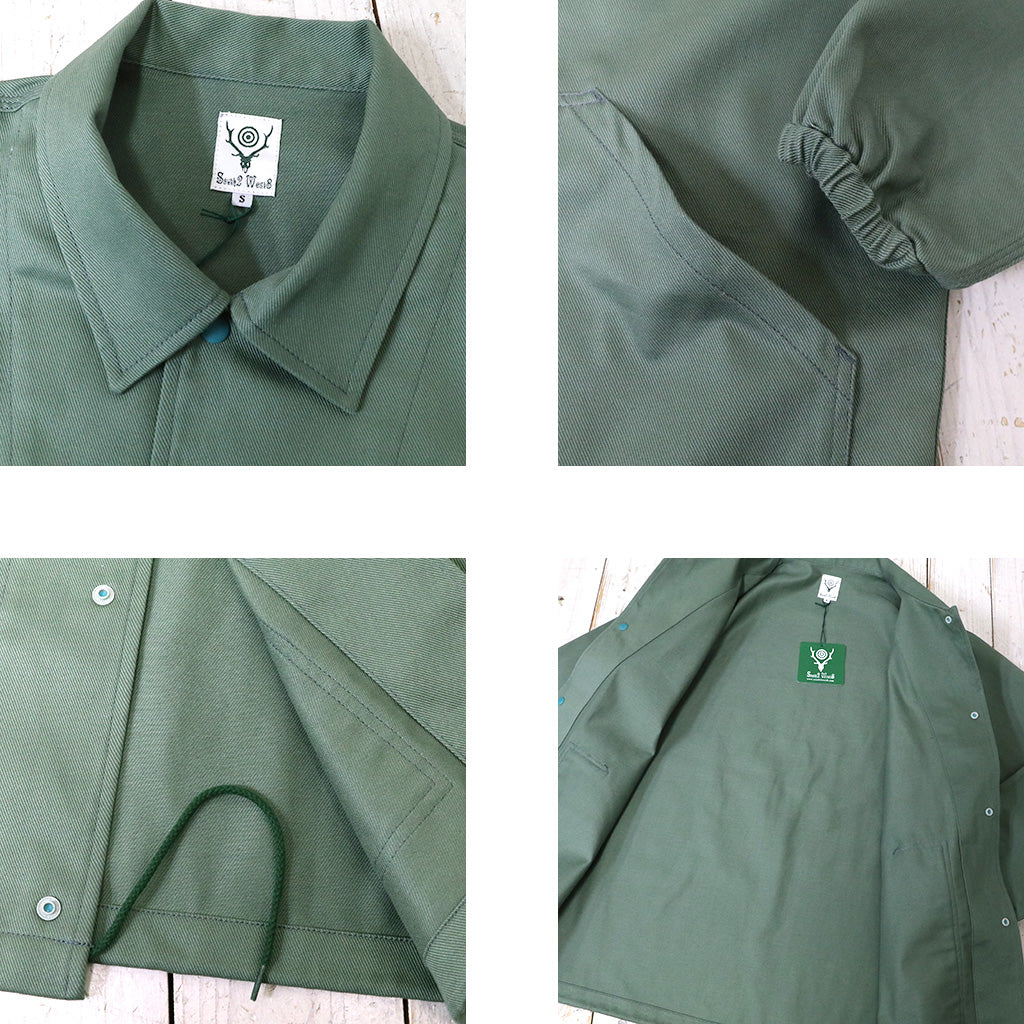 SOUTH2 WEST8『Coach Jacket-Cotton Twill』(Moss Green)