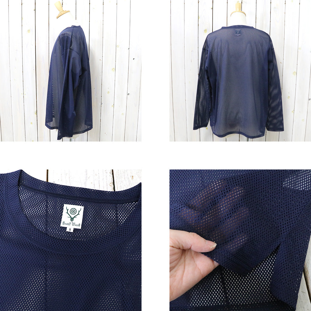 SOUTH2 WEST8『S.S. Crew Neck Shirt-Knit Mesh』(Navy)