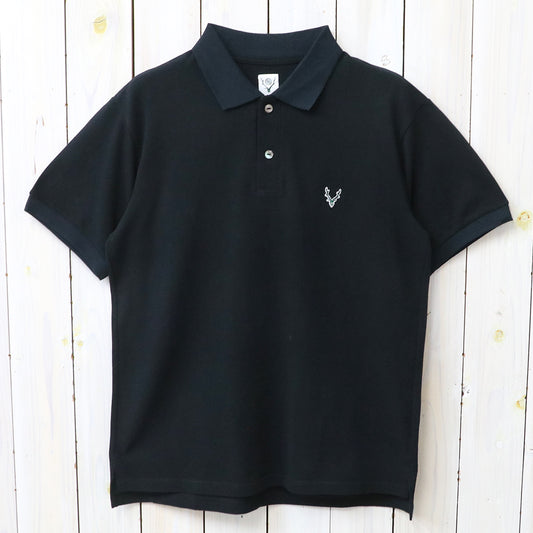 SOUTH2 WEST8 : S/S Polo Shirt-Cotton Pique (Black)