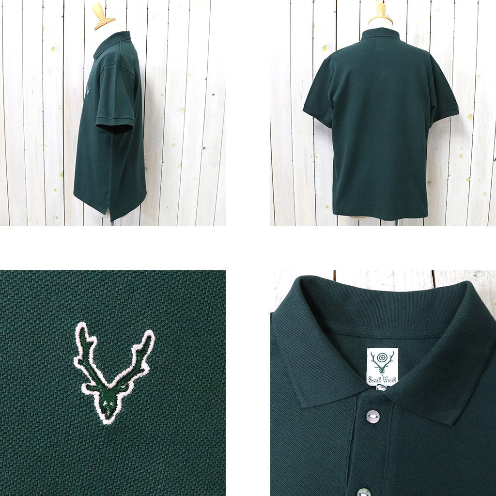 SOUTH2 WEST8 : S/S Polo Shirt-Cotton Pique (Green)