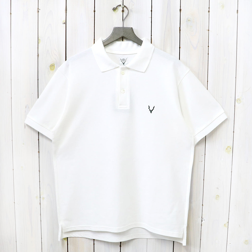 SOUTH2 WEST8『S/S Polo Shirt-Cotton Pique』(White)