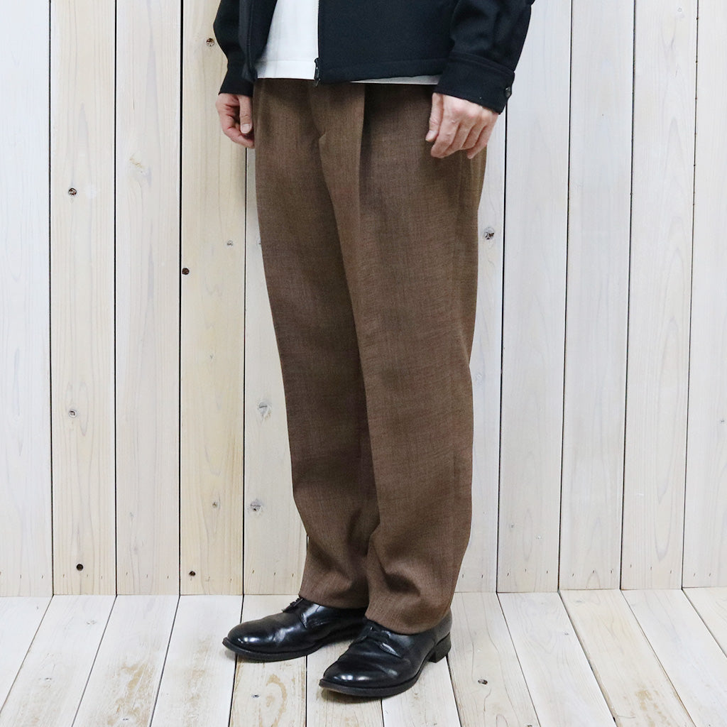 Needles『Tucked Side Tab Trouser-Poly Chambray』(Brown) – Reggieshop