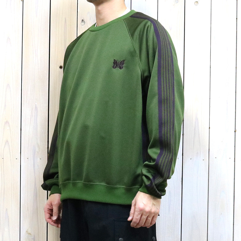 Needles『Track Crew Neck Shirt-Poly Smooth』(Olive)