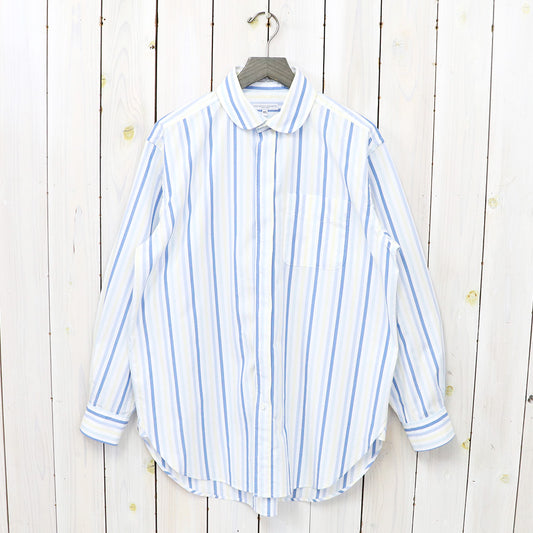 【SALE30%OFF】ENGINEERED GARMENTS『Rounded Collar Shirt-Pima Wide Stripe』(Lt.Blue/Yellow)