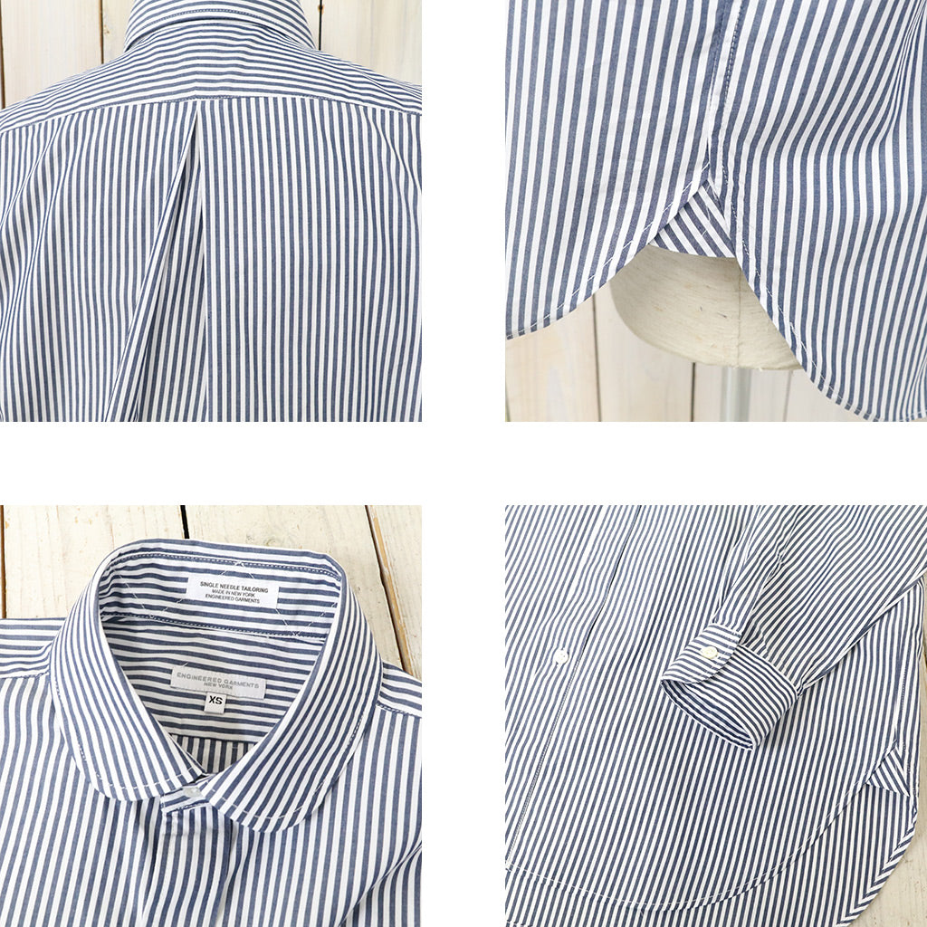 ENGINEERED GARMENTS『Rounded Collar Shirt-Candy Stripe Broadcloth』
