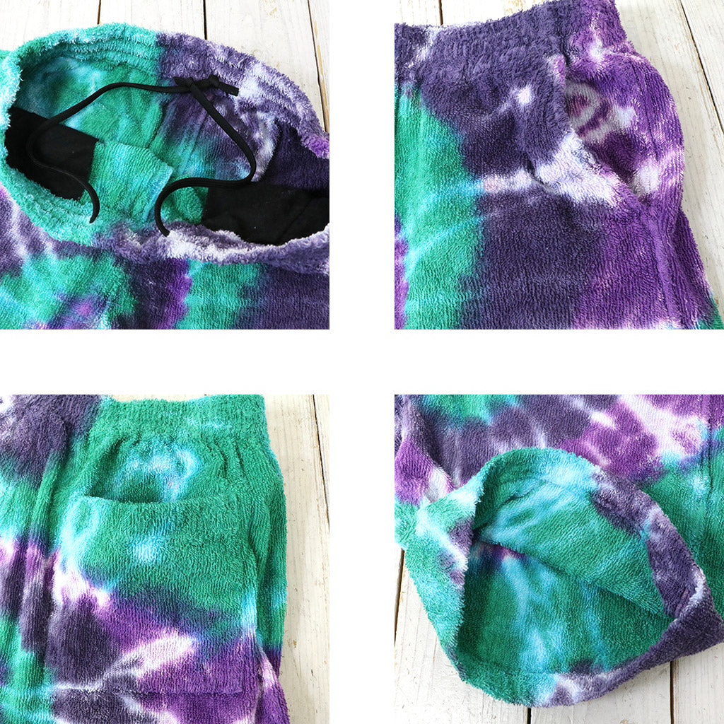 SOUTH2 WEST8『String Easy Short-Cotton Pile/Tie Dye』(Green/Purple)