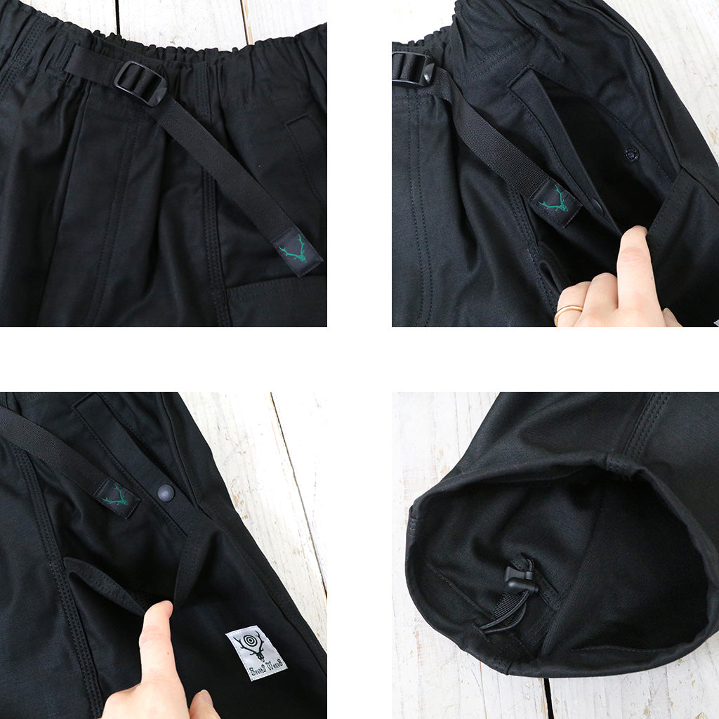 SOUTH2 WEST8『Belted C.S. Pant-Cotton Back Sateen』(Black)