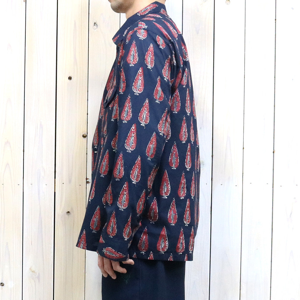 SOUTH2 WEST8『Smokey Shirt-Cotton Cloth/Batik Printed』(Navy)
