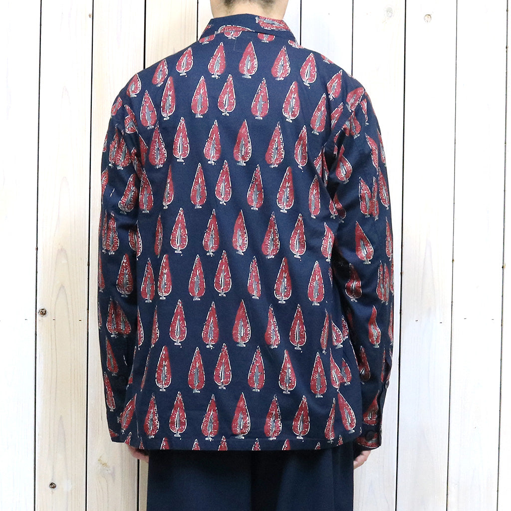 SOUTH2 WEST8『Smokey Shirt-Cotton Cloth/Batik Printed』(Navy)