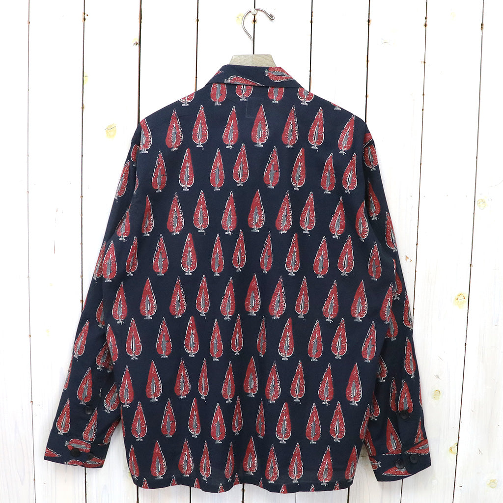 SOUTH2 WEST8『Smokey Shirt-Cotton Cloth/Batik Printed』(Navy)