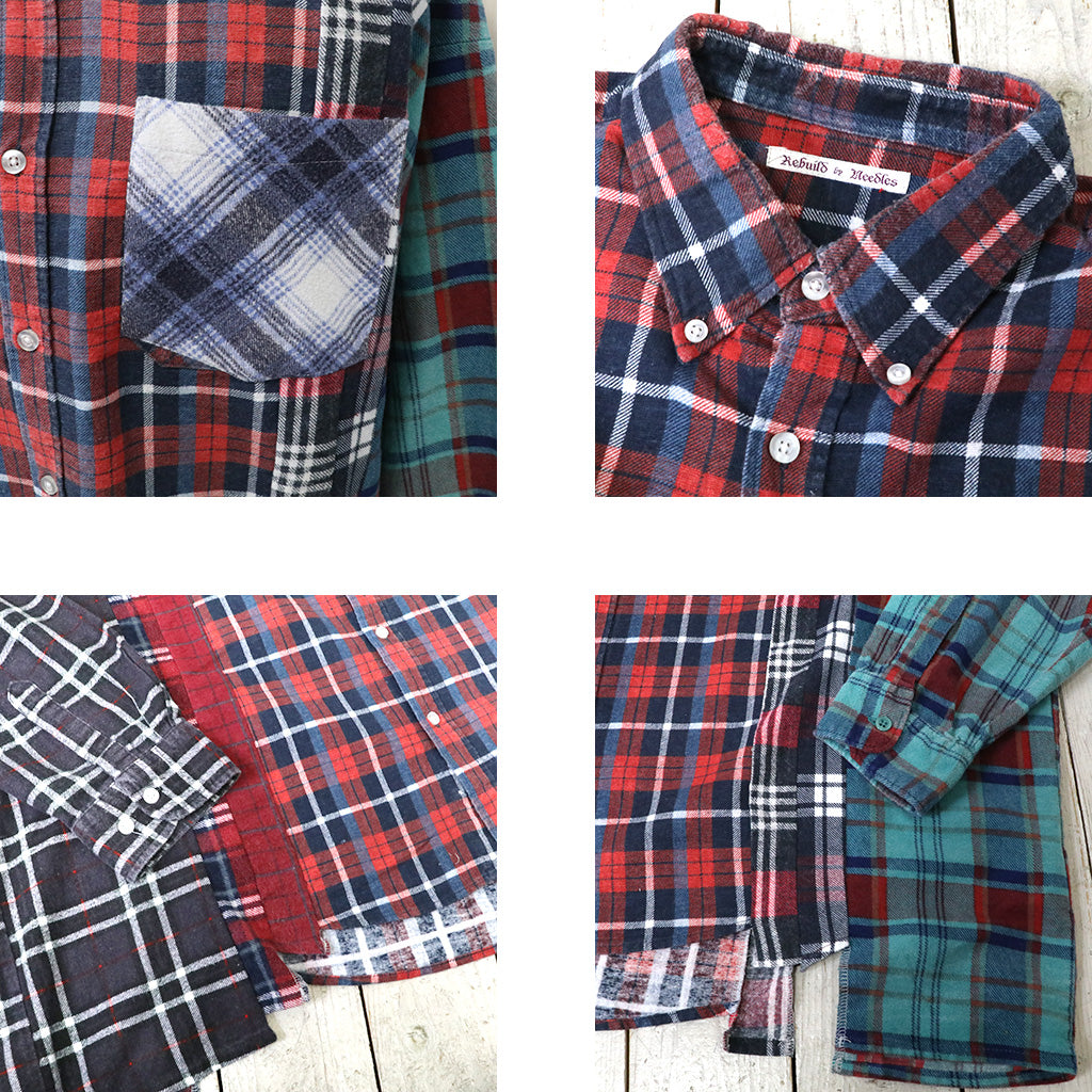 Rebuild by Needles『Flannel Shirt->7 Cuts Wide Shirt』(Assorted-C)