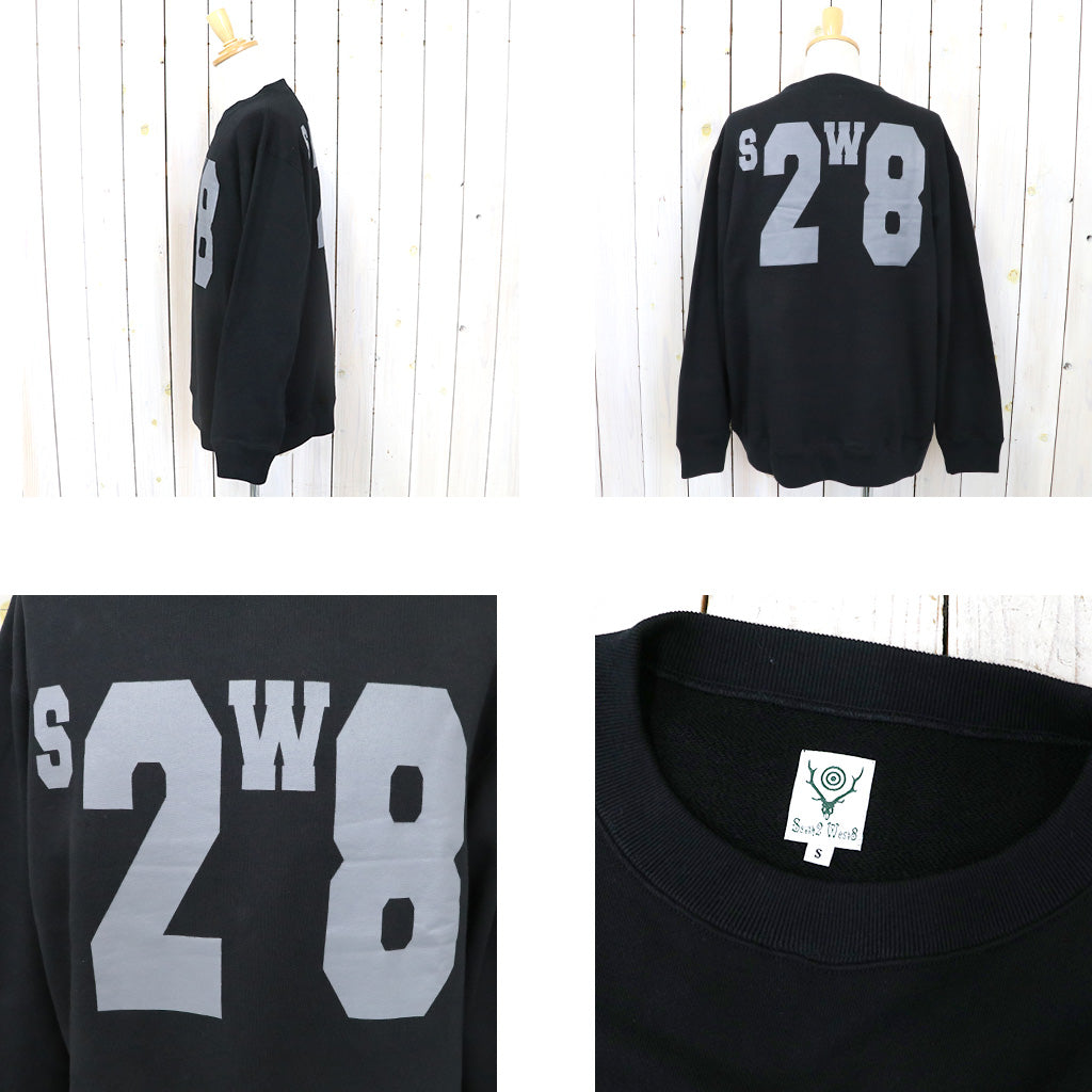 SOUTH2 WEST8『Crew Neck Sweat Shirt-Cotton French Terry』(Black)