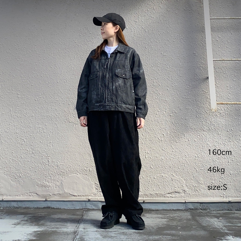 SOUTH2 WEST8『Belted Logger Pant-PE/C/R/PU Corduroy』(Black)